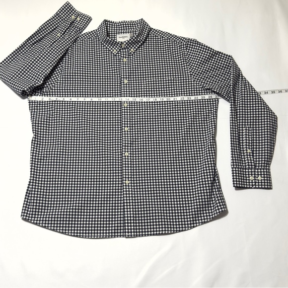 Goodfellow Black White Gingham Checked Casual Button Down XXL Shirt Excellent - Picture 3 of 12